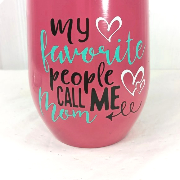 Mom 13 Oz Travel Mug Cup NWOT Stainless Steel Pink Gift - Picture 2 of 15